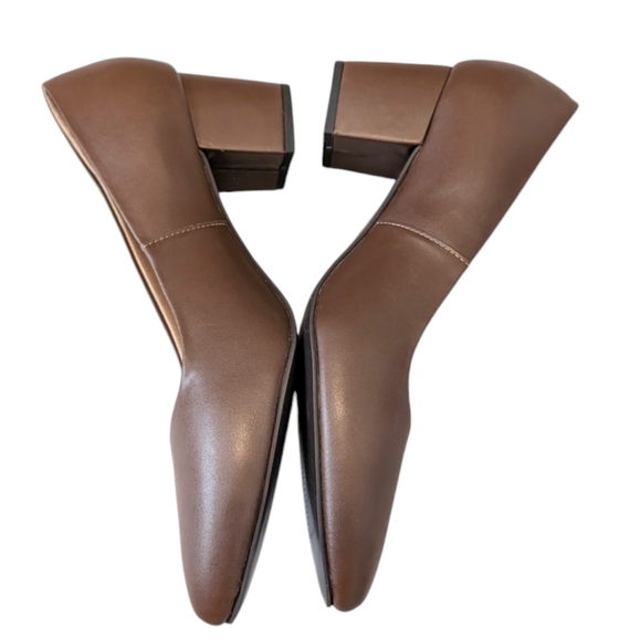 Ahimsa Vegan Bianca Cognac Brown Pumps Heels EUR 39 US 8 - Picture 6 of 15